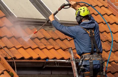 Démoussage et hydrofuge de toiture à Mios